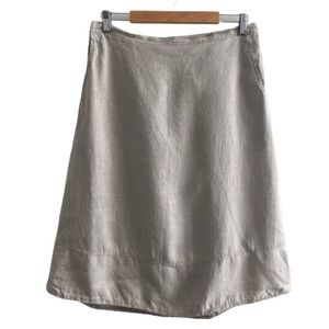 Flax Tan Midi Skirt